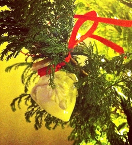 Our Pugliese Christmas tree is decorated with ceramic pigne, which bring good fortune.