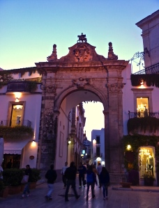 The evening passeggiata begins in Martina Franca when the sun starts to set.