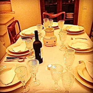 Our Italian Thanksgiving table doesn't look so different from the American version.