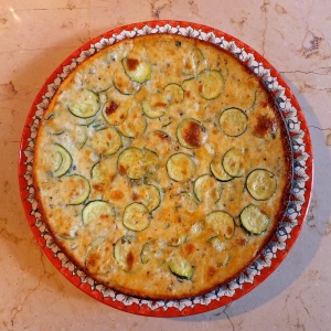 La Scarapaccia, a hybrid frittata from Tuscany, is another contender for piatto forte status. I make it every chance I get when zucchini is plentiful, especially when I can find zucchini flowers.
